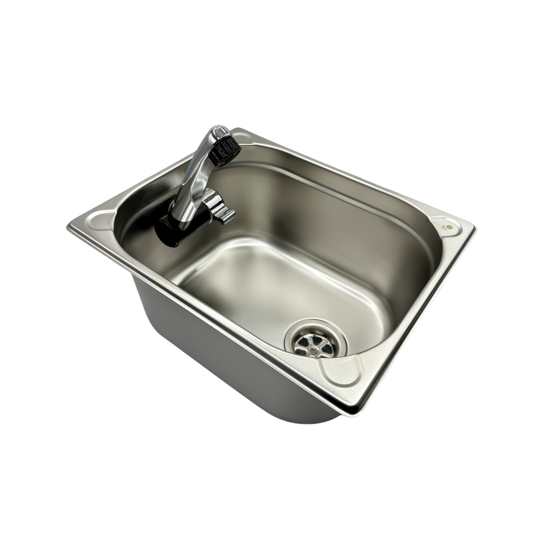 camping spüle mit wasserhahn Set 1 – Spülbecken & Armatur | 12 V-ready