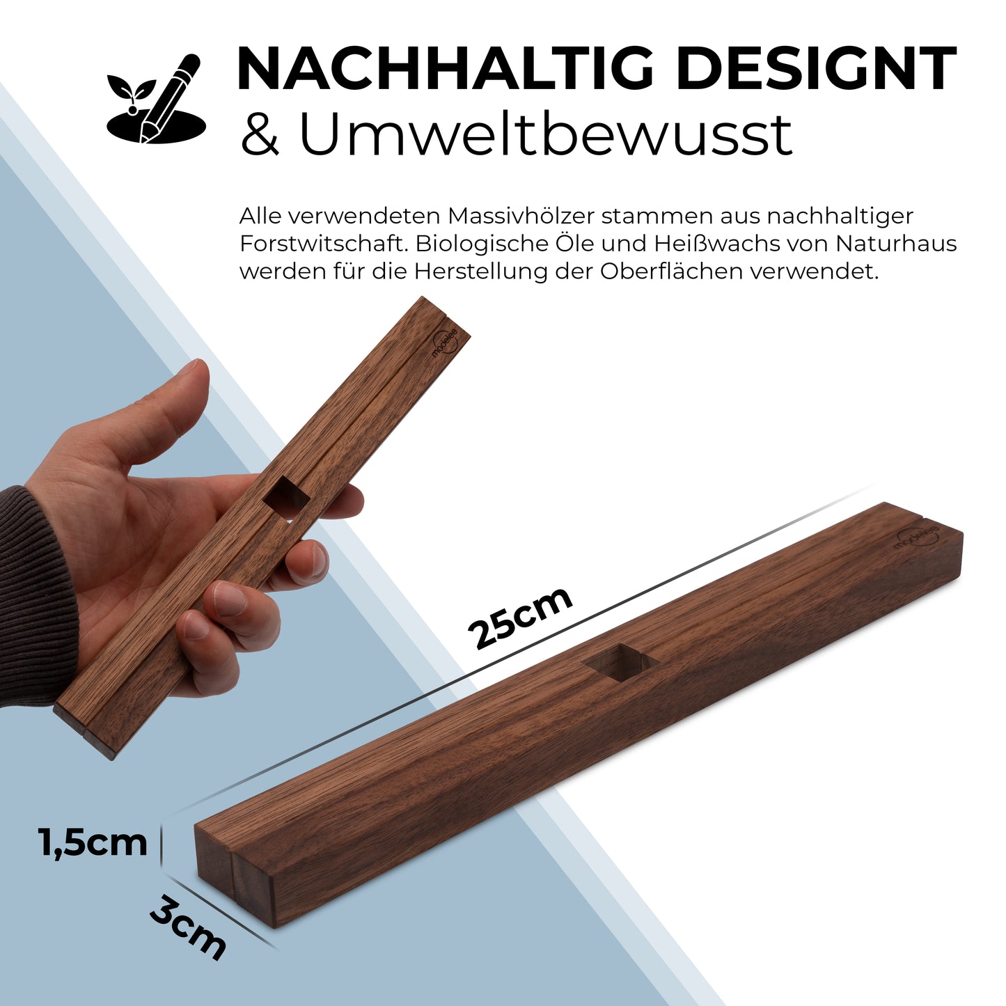 Magnetischer Topfuntersetzer aus Massivholz