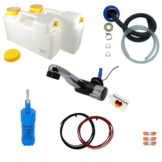 Camping-Wasserset 12-V mit Kanister
