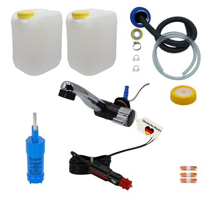 Camping-Wasserset 12-V mit Kanister