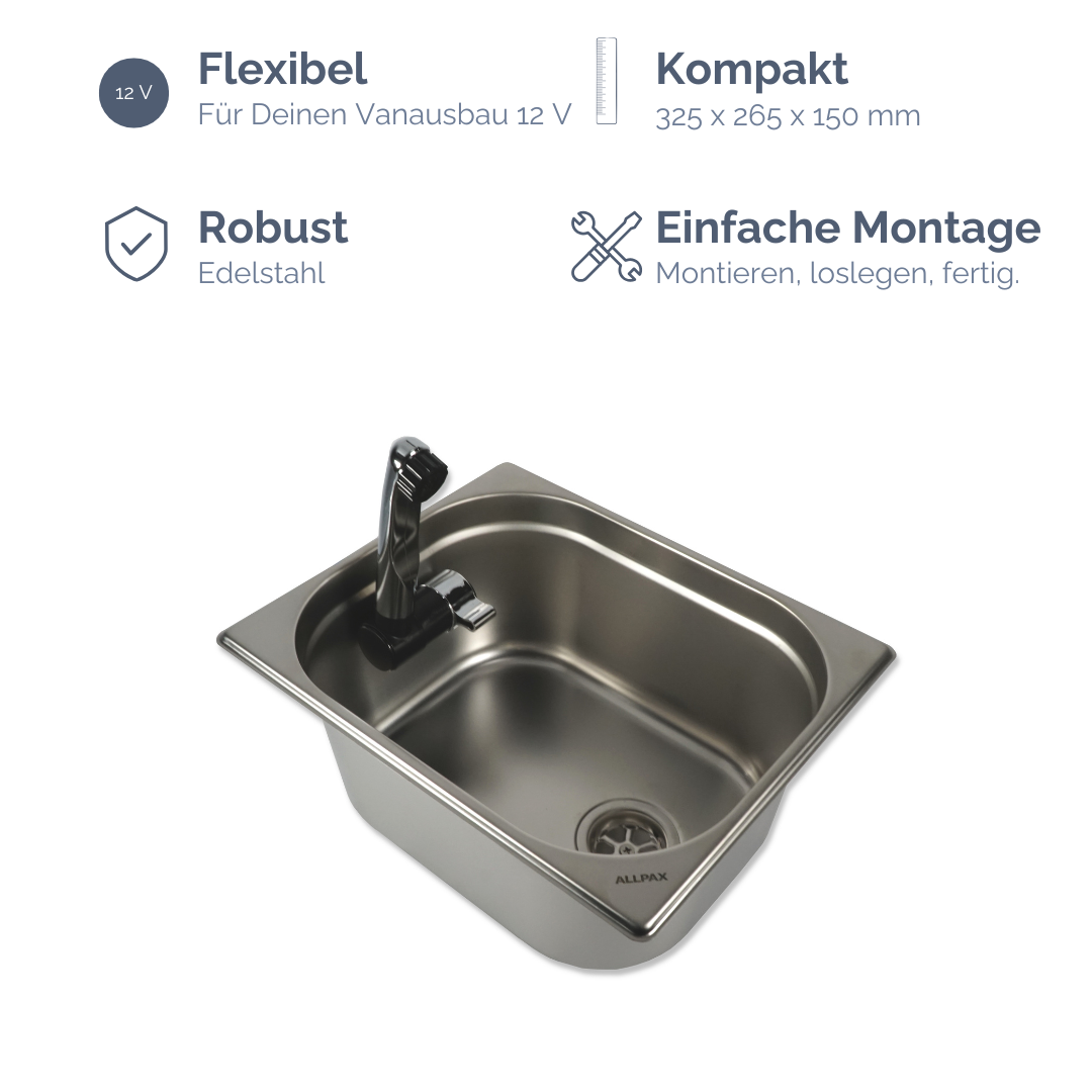 Camping Spülbecken Set 1 B-Ware ink. 12 V Armatur –