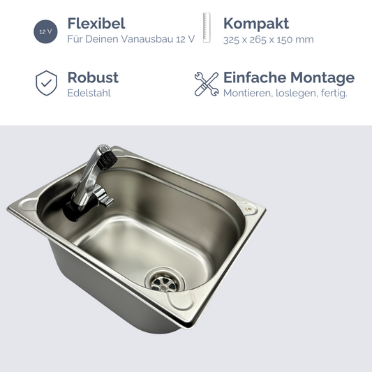 Edelstahl spülbecken Camping