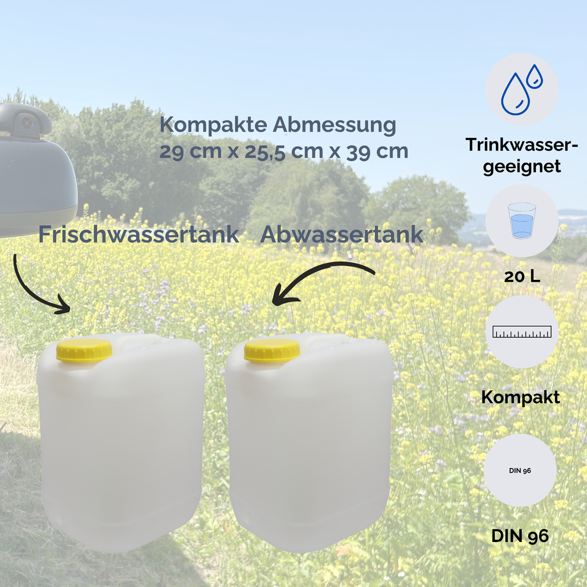 Camping-Wasser-Set 2 x 20 Liter