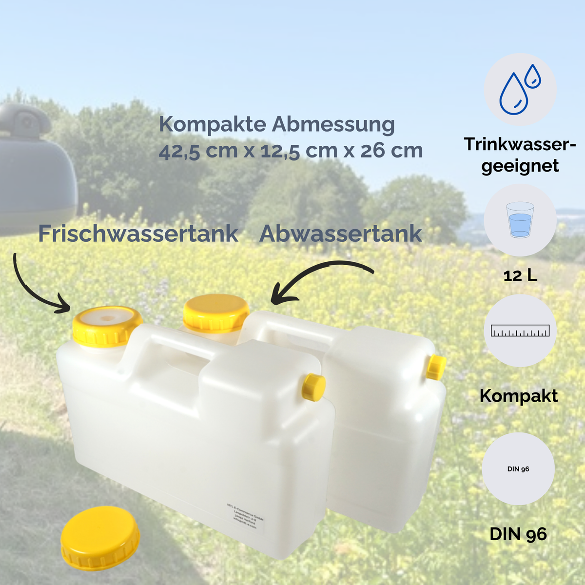 Camping Spülbecken Set 2 x 12 Liter
