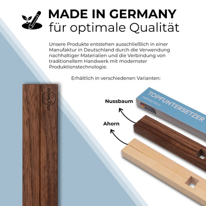 Magnetischer Topfuntersetzer aus Massivholz