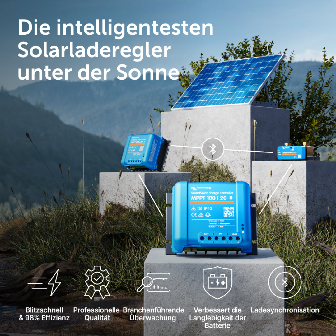 Victron SmartSolar MPPT 100/20-48 – Solarladeregler 12/24/48 V, 20 A