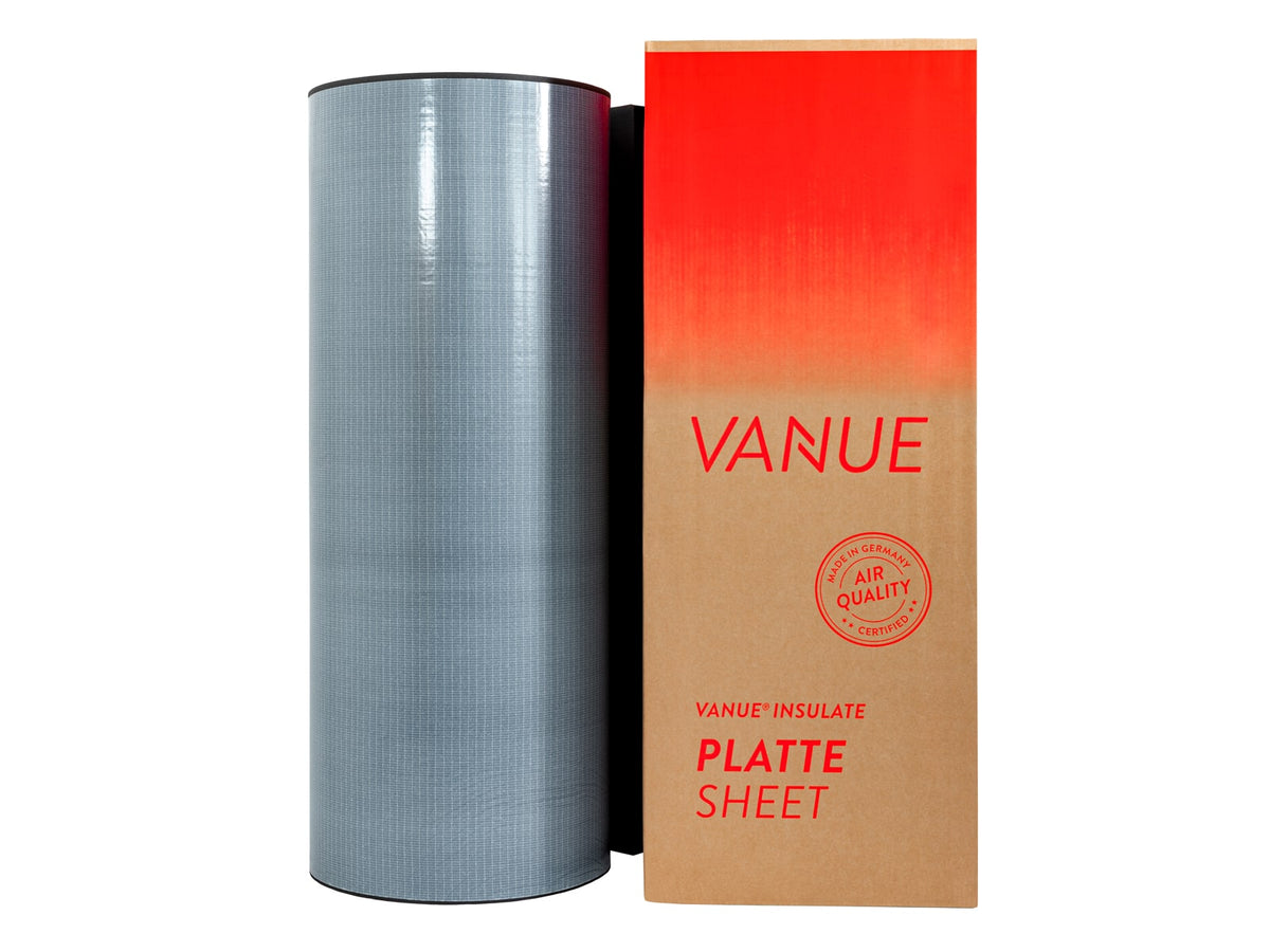 VANUE Insulate 19 mm – selbstklebende Kautschuk-Dämmung, Rolle 5 m²