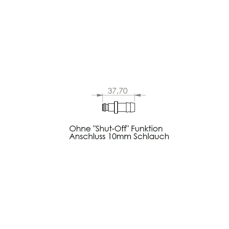 Schnellkupplungs-Stecker mit 10-mm-Schlauchtülle
